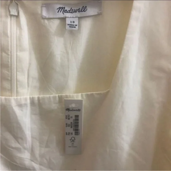 NWT‎ Madewell Poplin Lizzie Tiered Babydoll Dress Size 10 - Picture 3 of 5